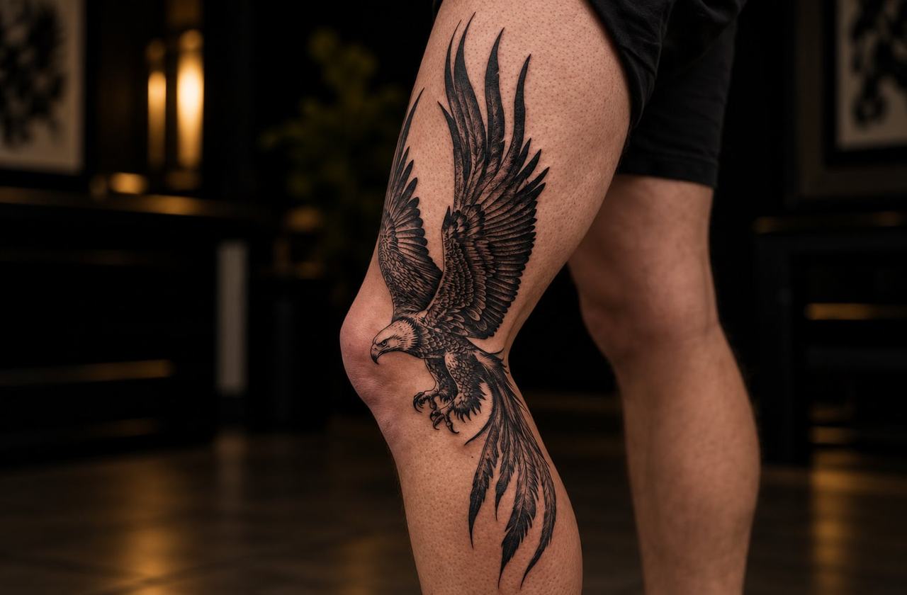 Leg tattoo