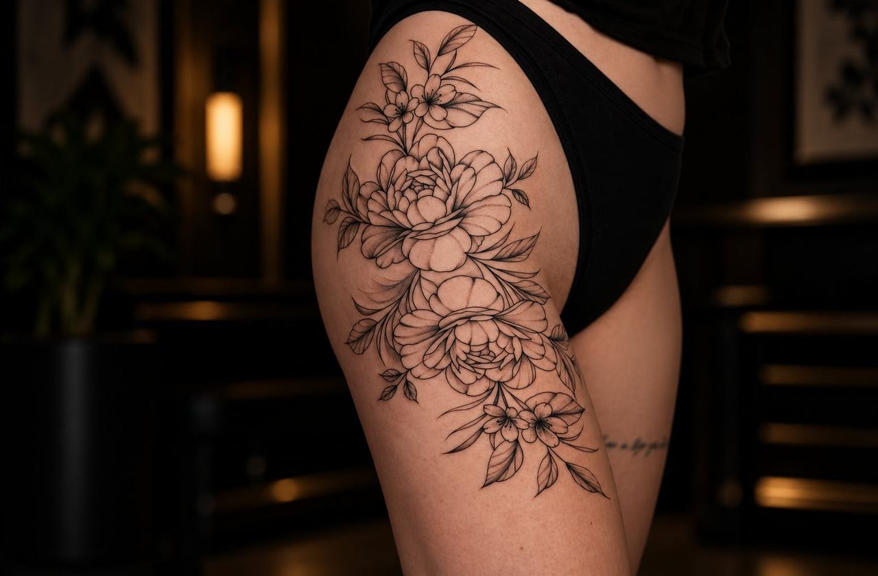 Leg tattoo