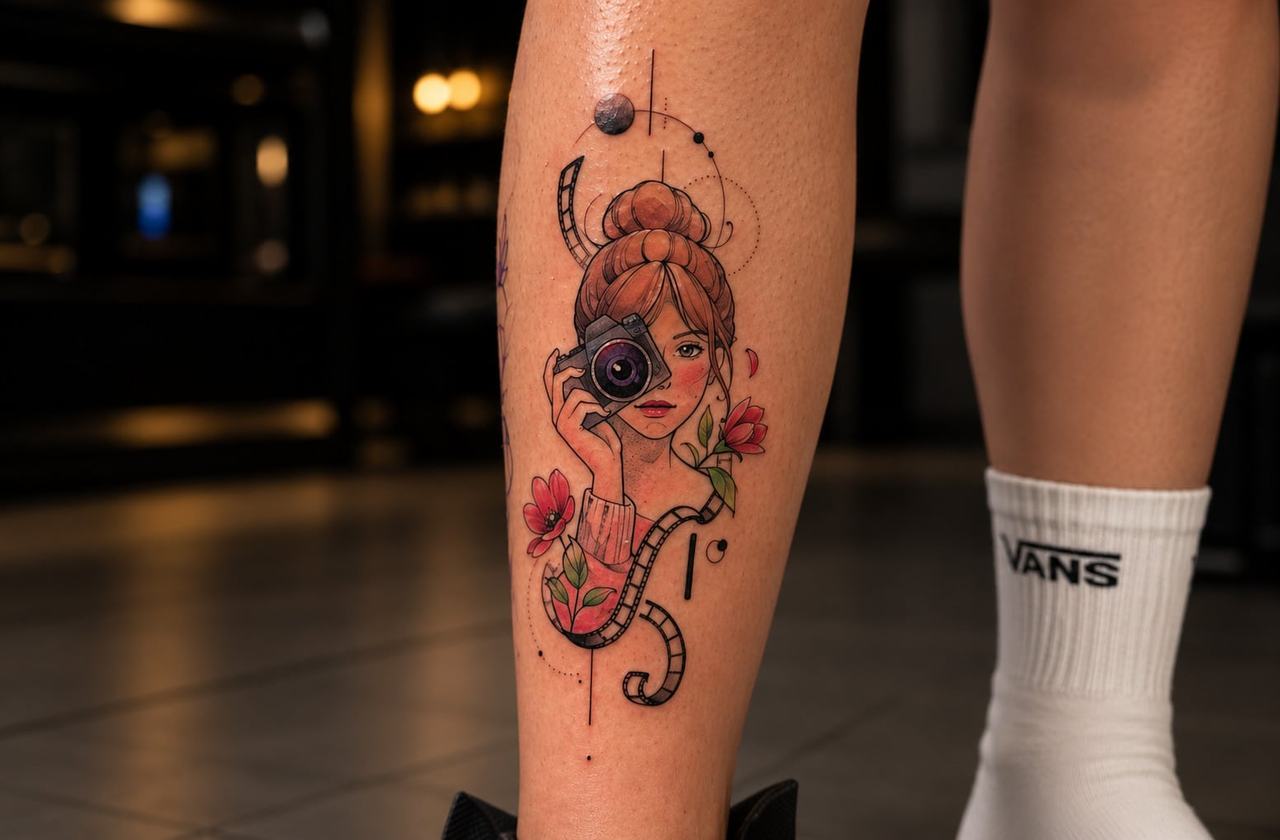 Leg tattoo